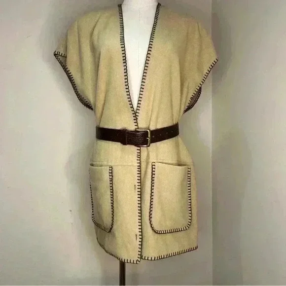 NWT OLSEN Wool Cashmere Vest PTP 24” - Picture 3 of 13